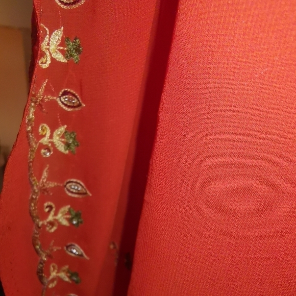 Crepe fabric mango sari - Picture 4 of 5